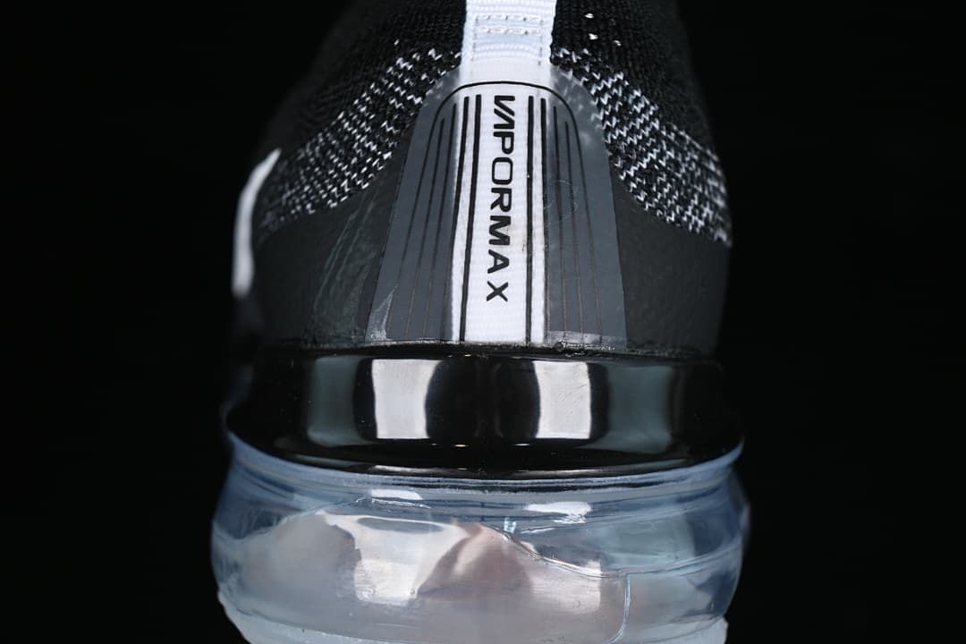 Rear view showing VaporMax heel branding and the translucent sole.