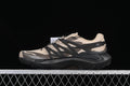 Side profile of beige and black Salomon XT Pu.re Advanced trail running shoe