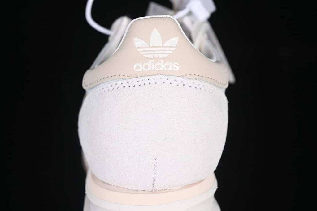 Rear view showing the heel tab and heel panels