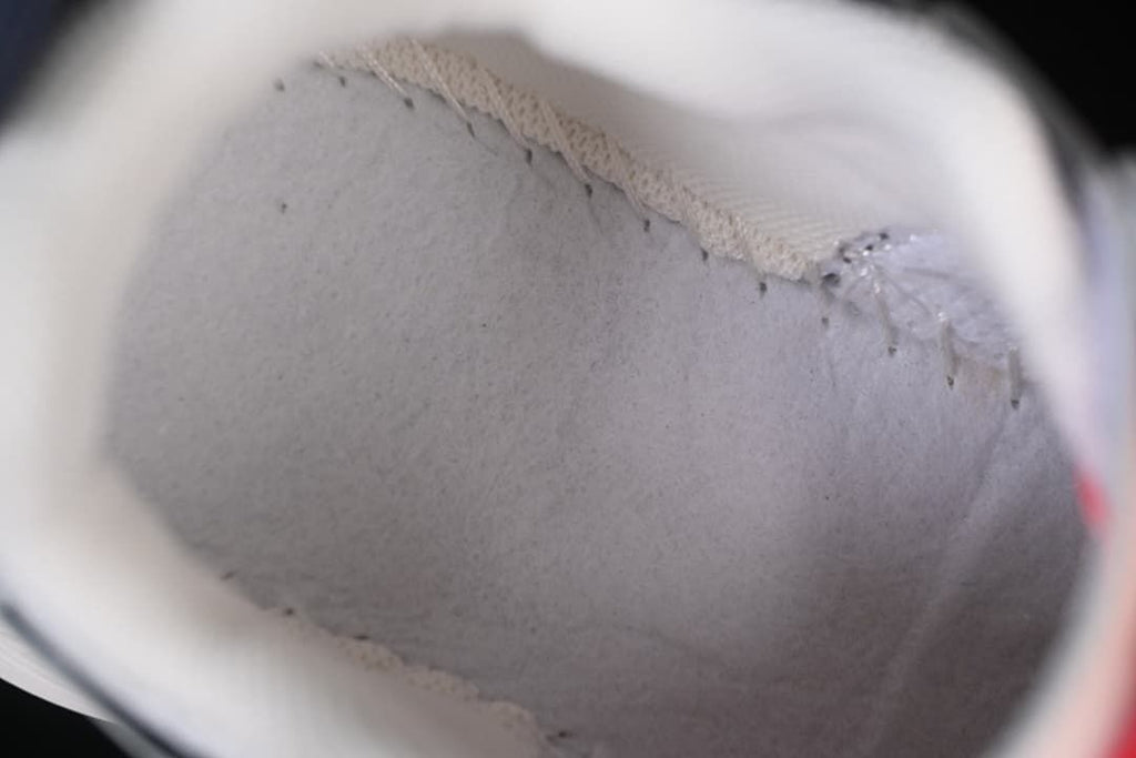 Close-up view inside the sneaker, showing the interior lining.