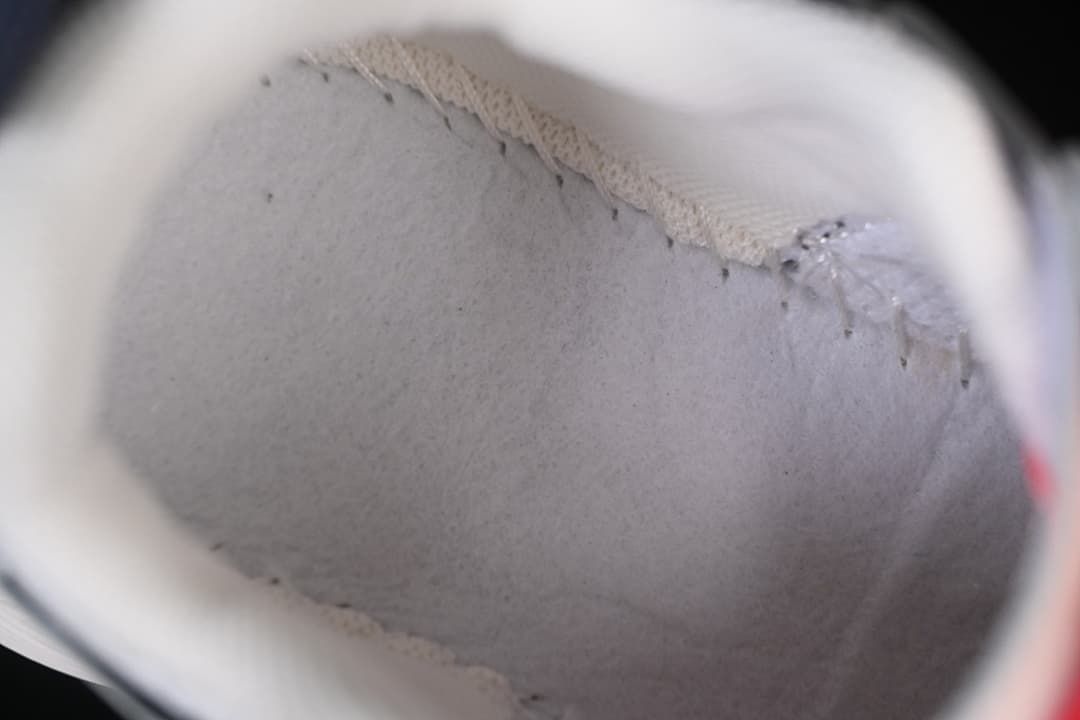 Close-up view inside the sneaker, showing the interior lining.