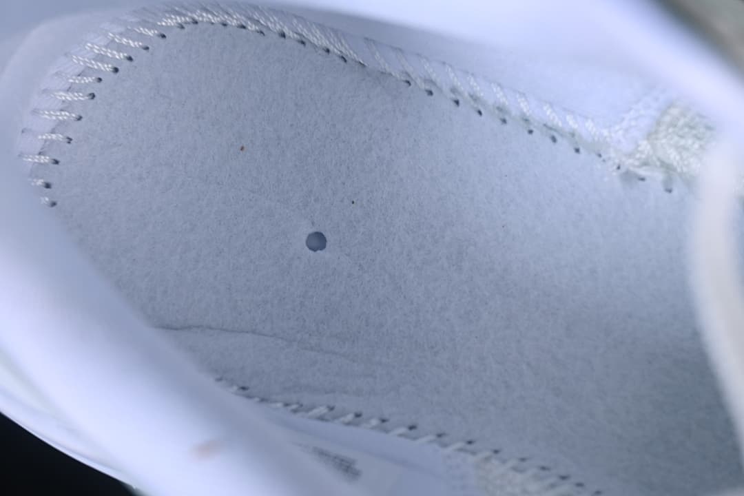 Close-up of the shoe interior and footbed