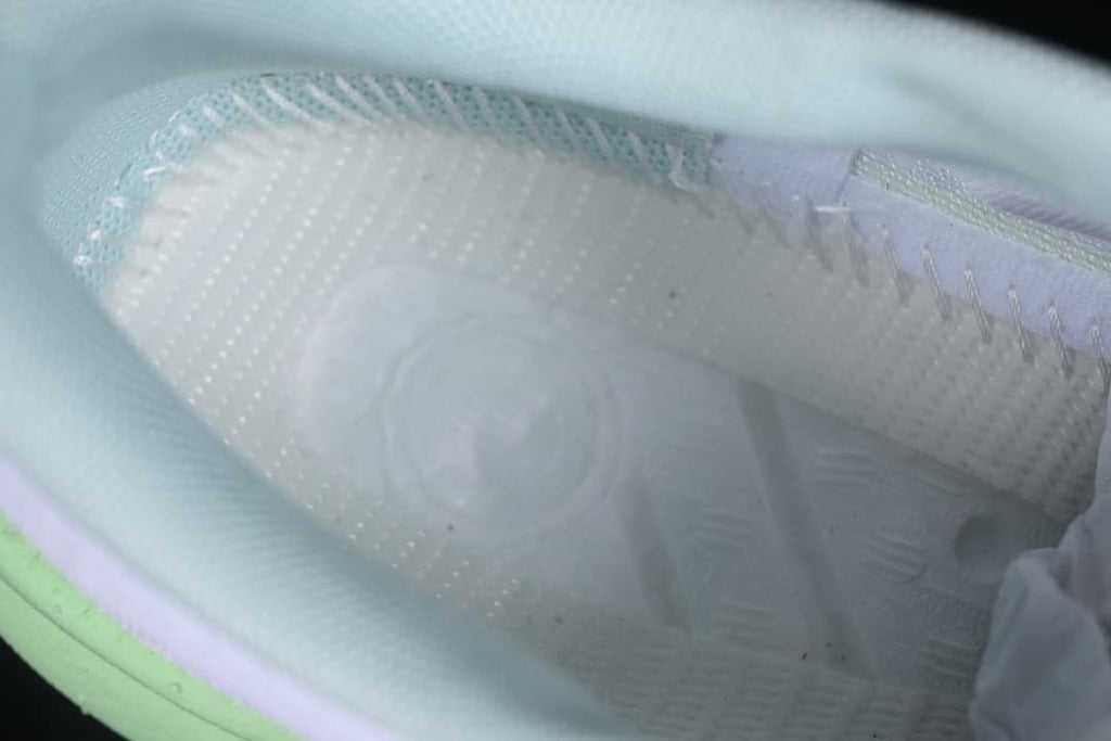 Close-up of the sneaker interior and footbed