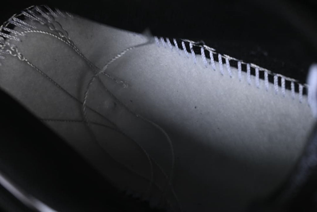 Close-up of interior stitching and lining