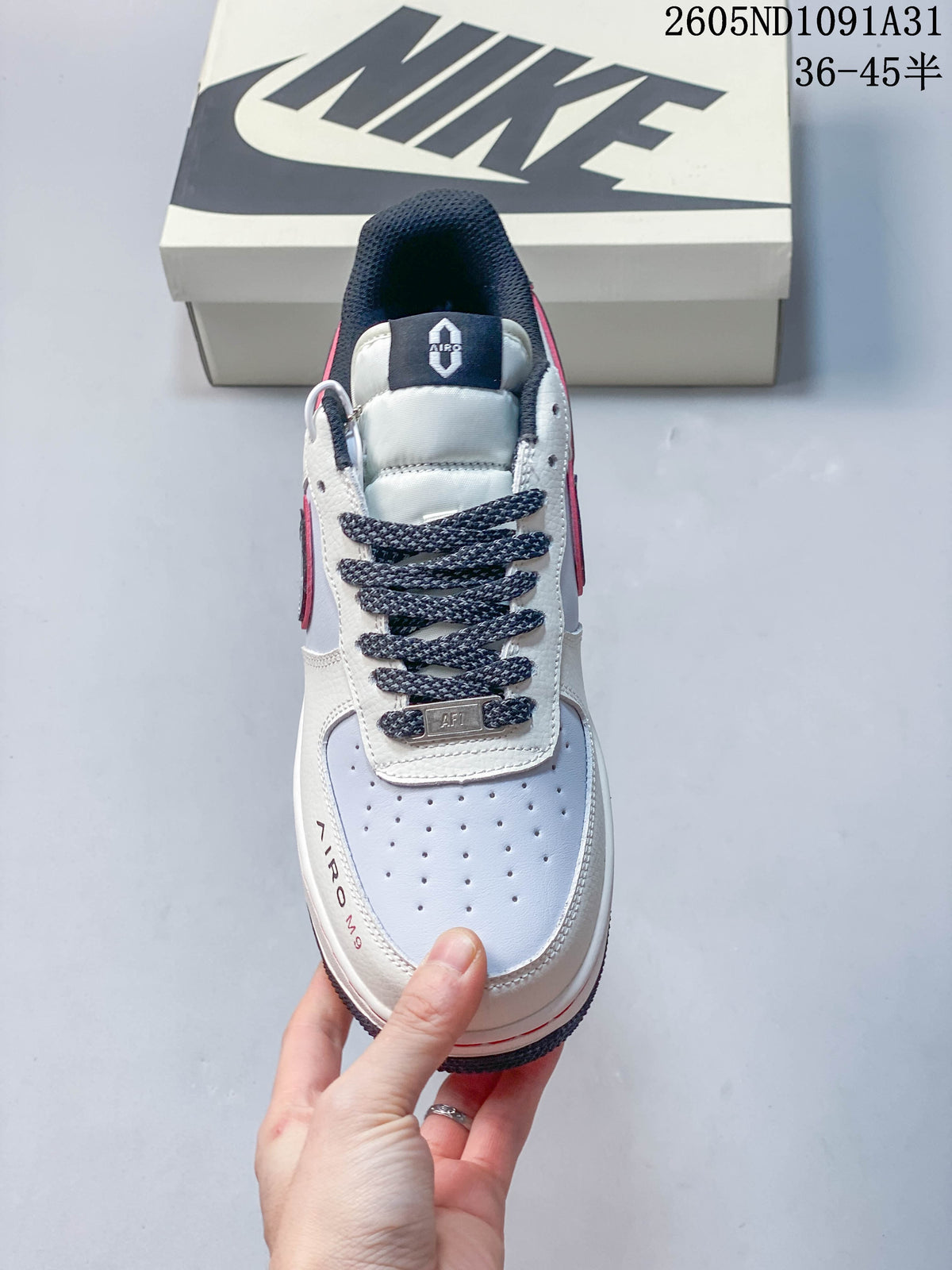 Top view showing the perforated toe, padded tongue and patterned laces.