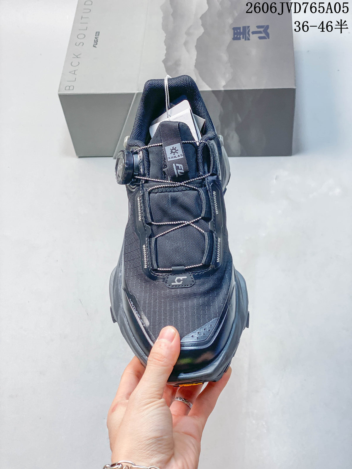 Top view of the shoe showing its BOA dial closure and cord routing.