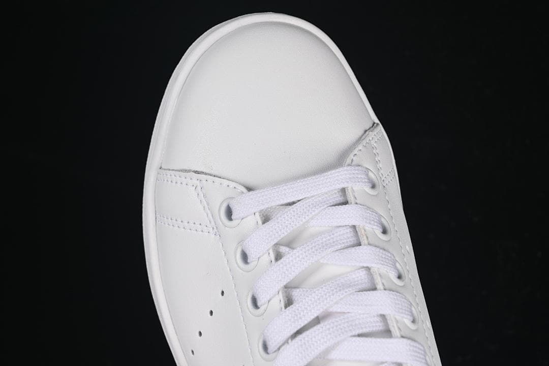 Top-down close-up of the toe and lace area