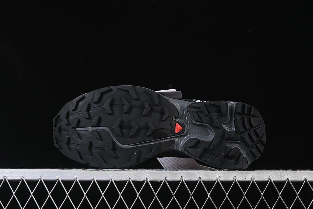 Underside showing the lugged outsole