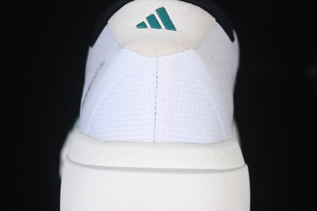 Rear view of the shoe showing the heel and adidas logo.