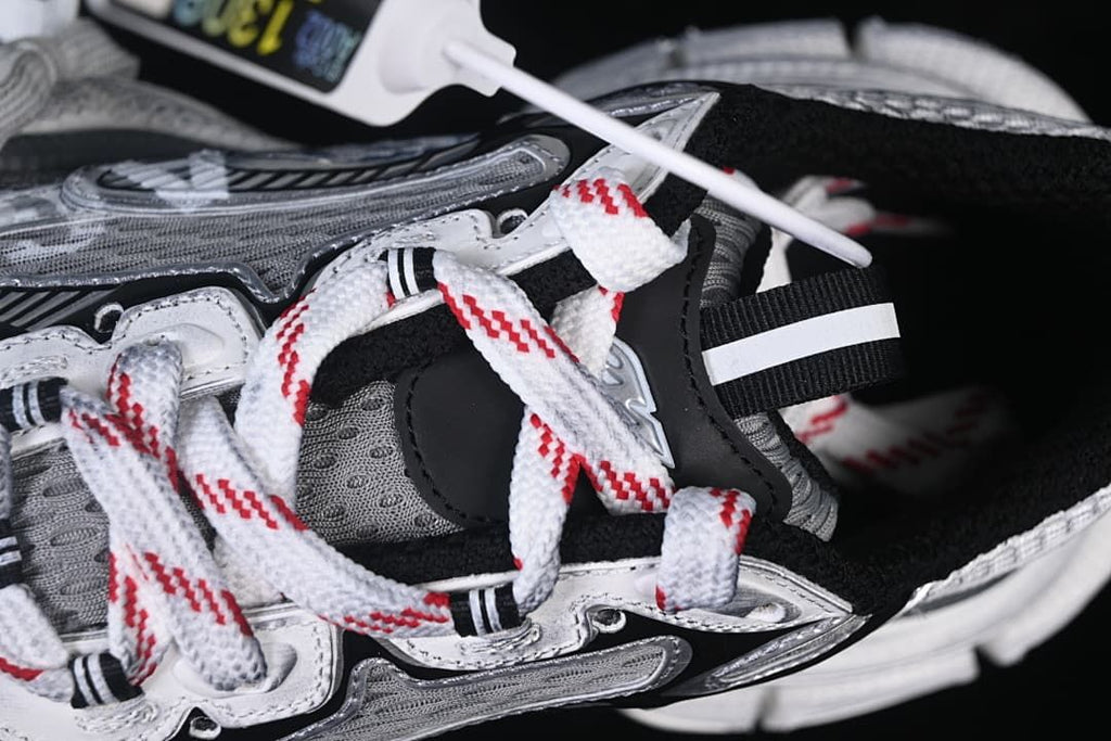 Close-up of the laces and upper panels