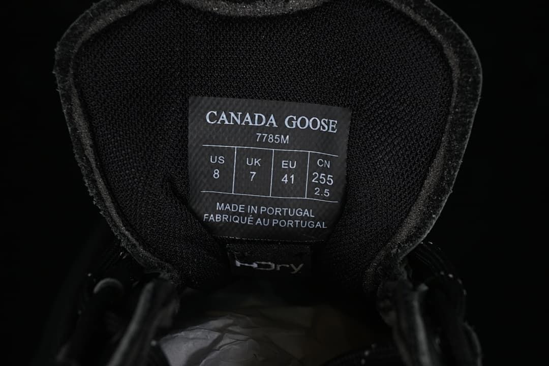 Tongue size label showing US 8, UK 7, EU 41, and CN 255