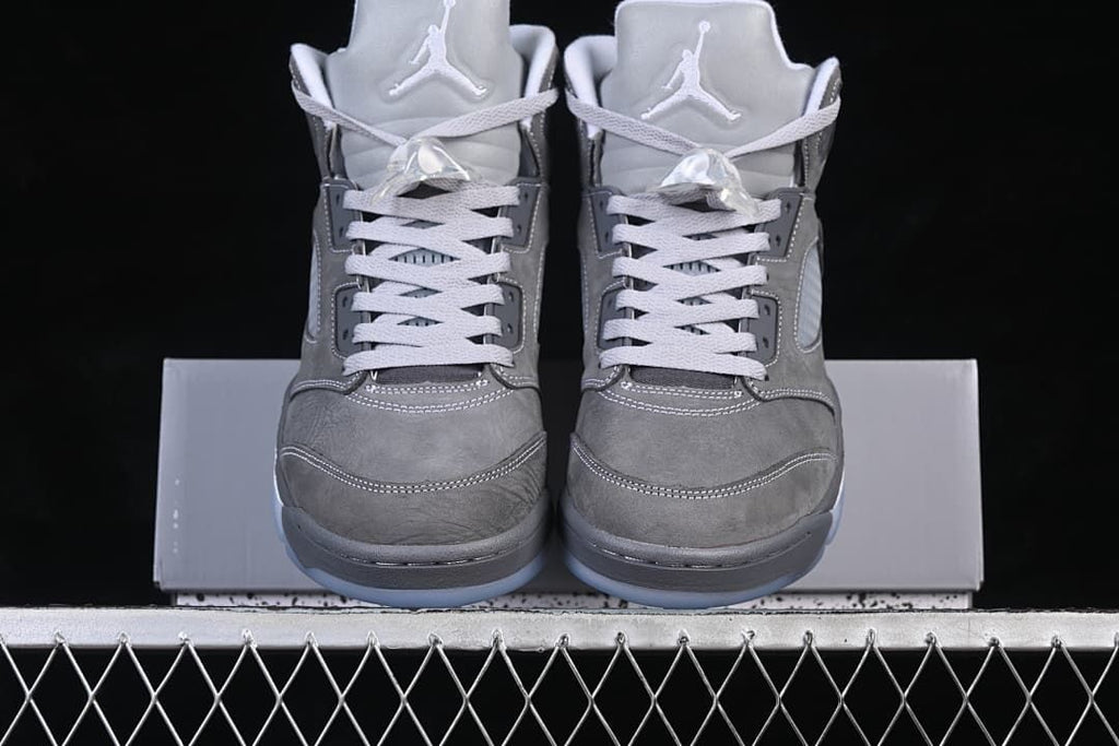 Front view of the pair showing the tongues and laces