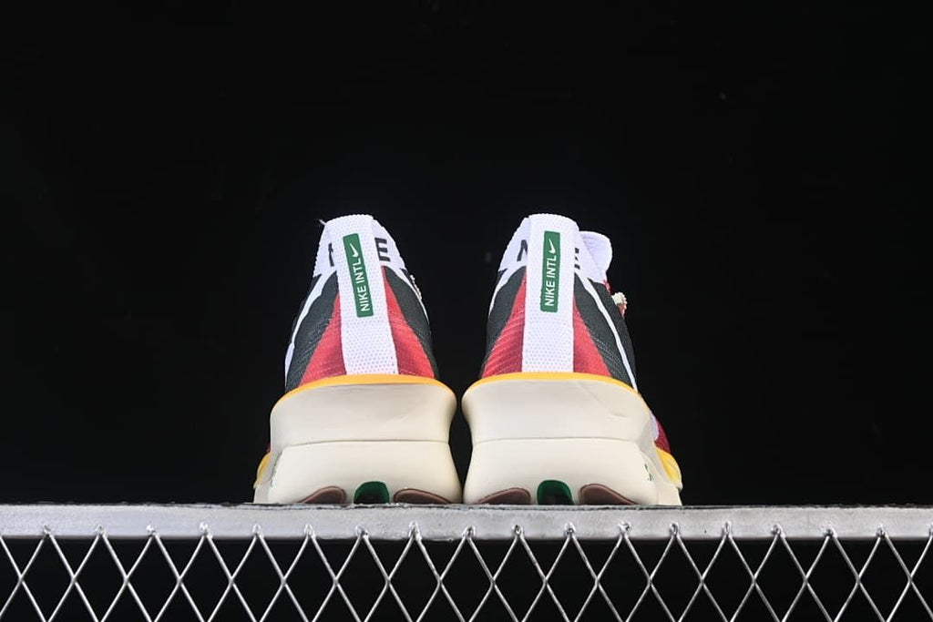 Rear view of both shoes showing heel details