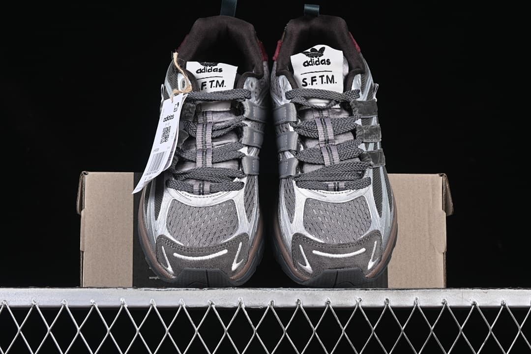 Front view of the pair showing the mesh toes, layered uppers, and laces.