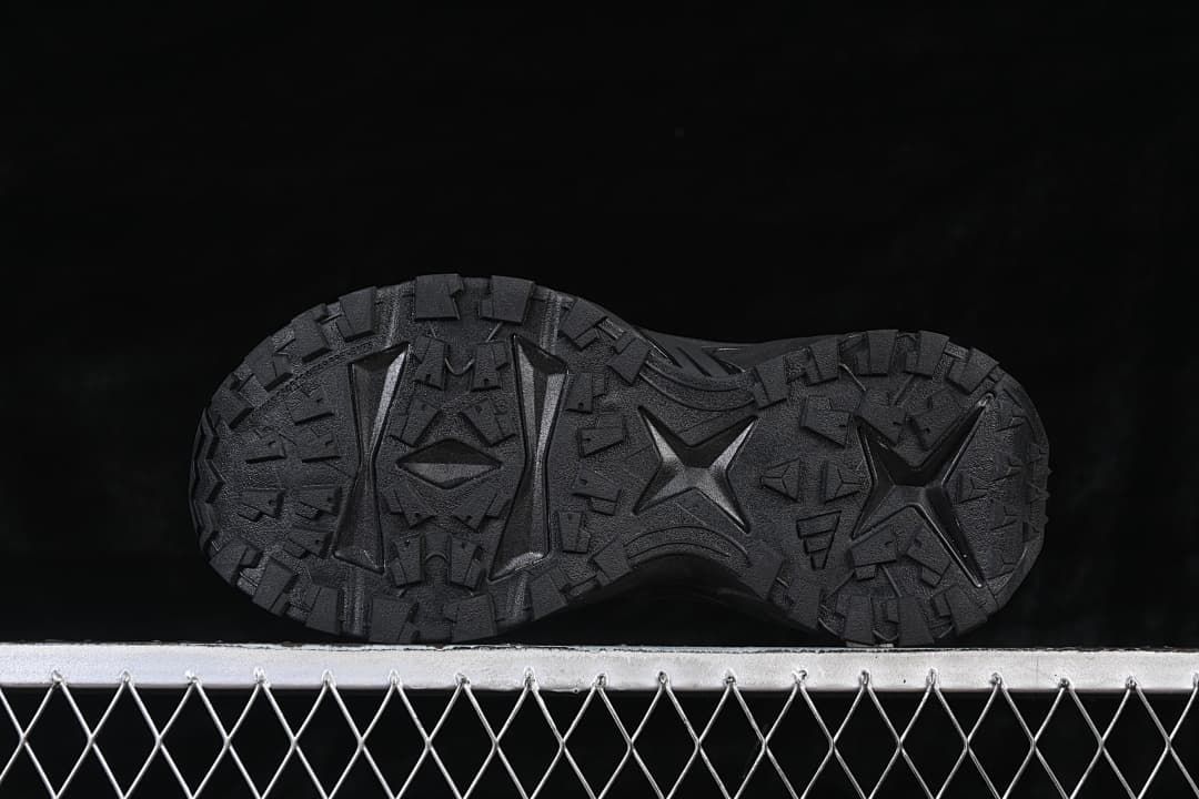 Underside view showing the patterned outsole