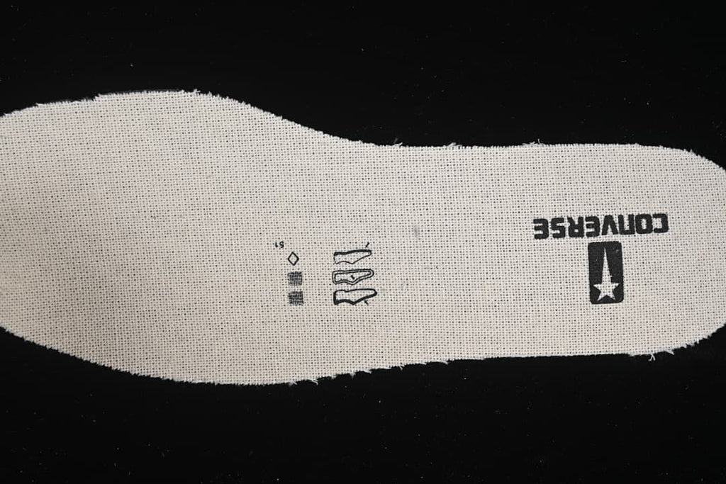 Close-up of the branded insole surface.