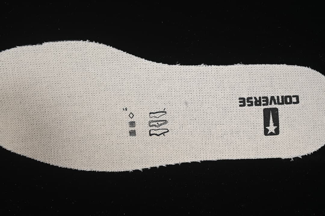 Close-up of the branded insole surface.