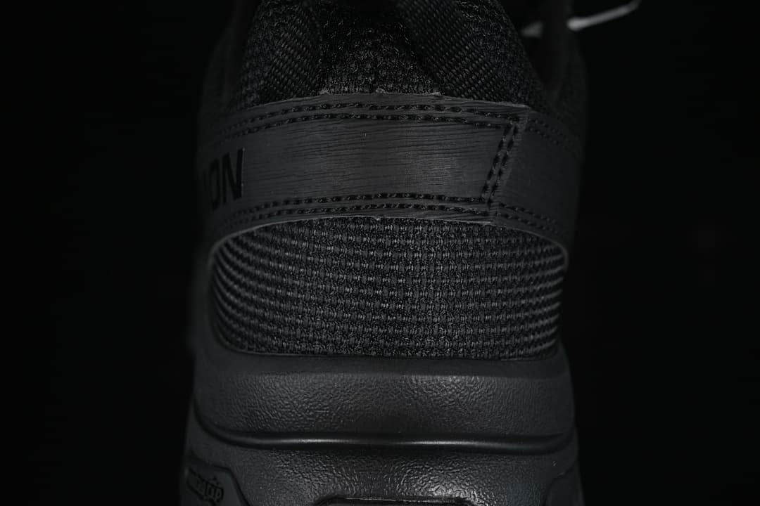 Rear view showing the heel and textured upper