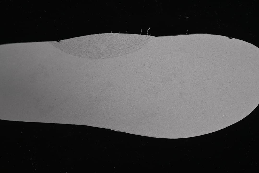 Close-up of the sneaker's light-colored insole