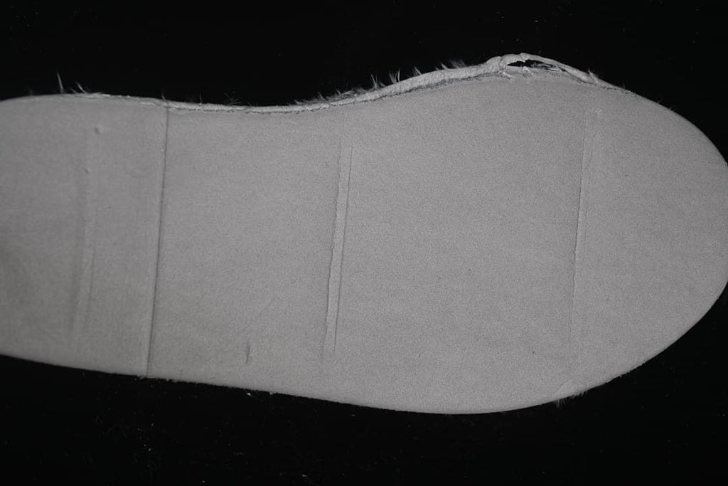 Close-up of the mule outsole