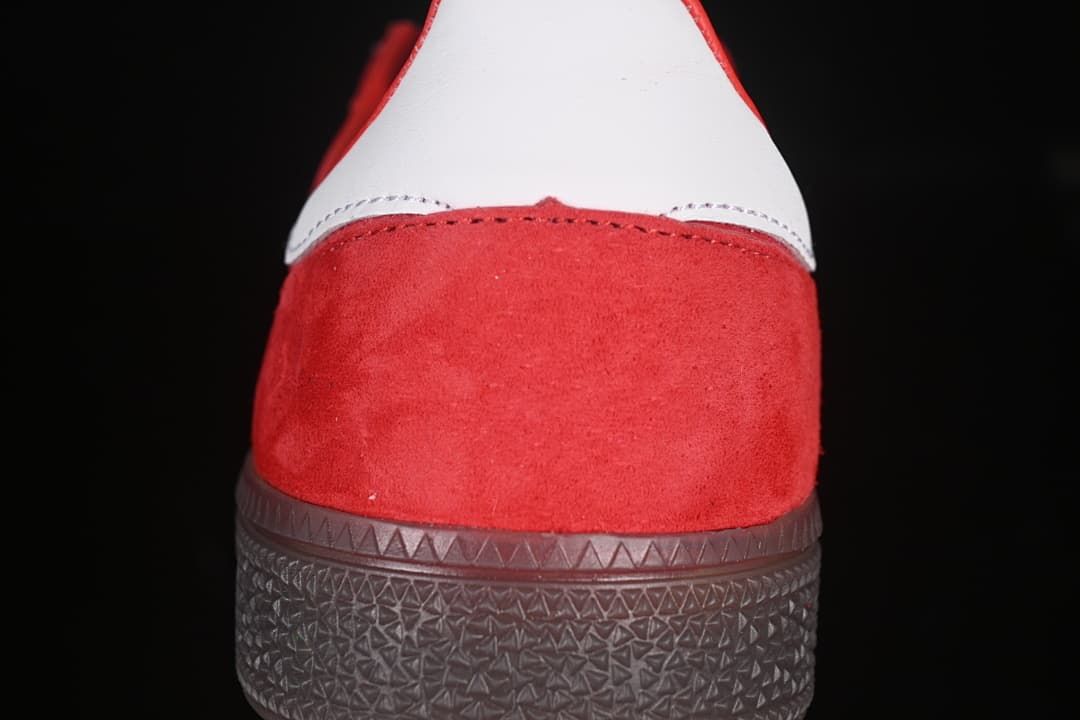 Rear view showing the white heel tab and dark textured sole