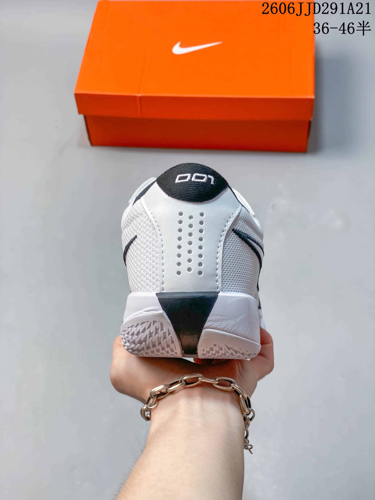 Rear view of a white Nike G.T. Cut 3 EP shoe showing the heel and outsole.