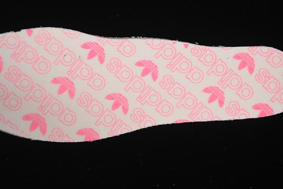 Insole with repeated pink adidas branding