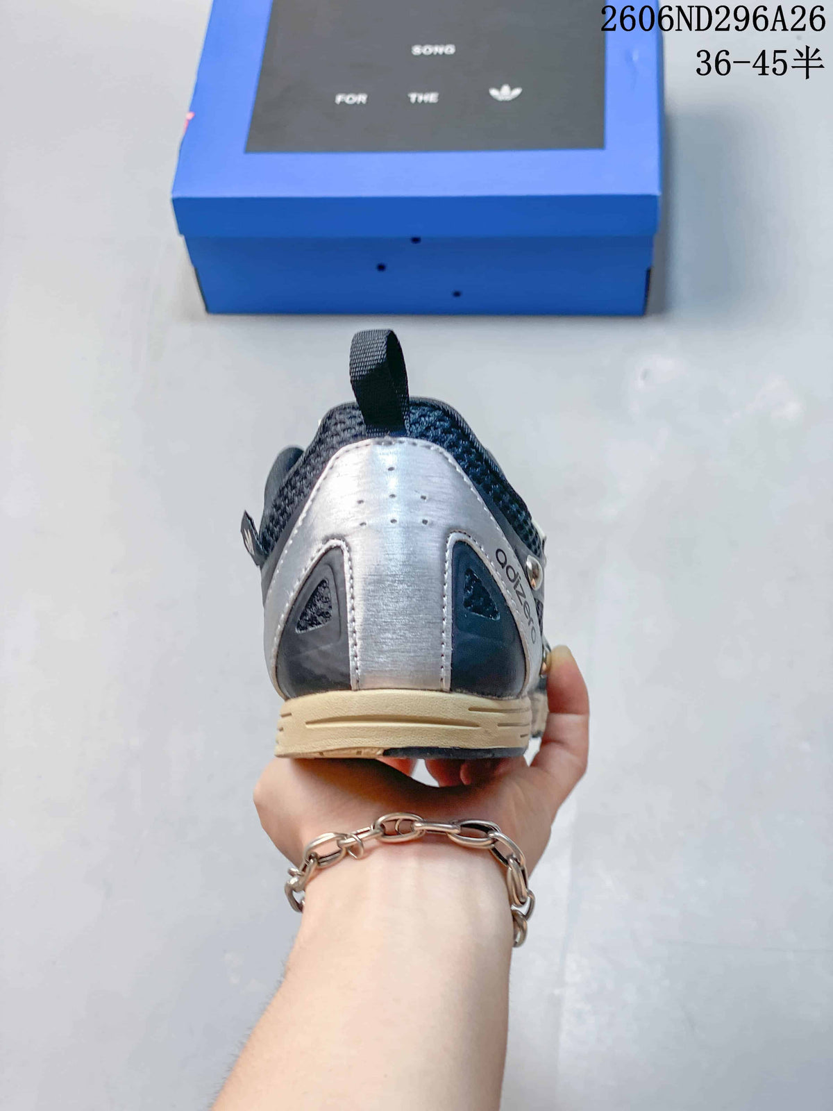 Rear view showing the silver-tone heel panel and cream-colored sole