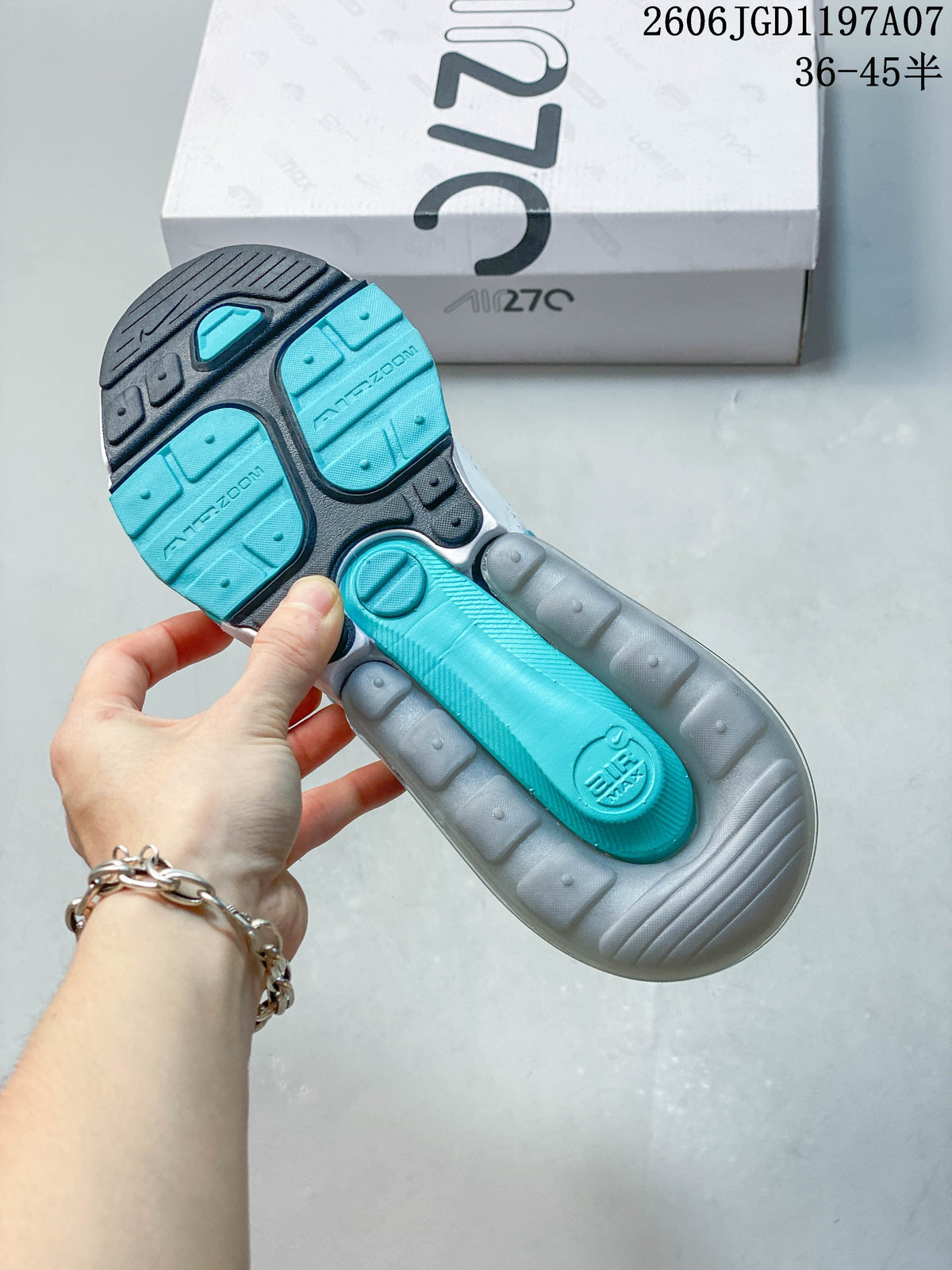 Close-up of the Nike Air Max Pulse outsole with teal and dark sections