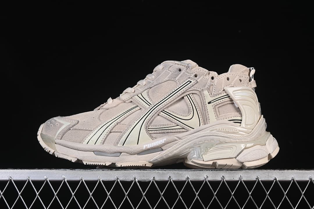 Beige Balenciaga Runner sneaker shown in side profile
