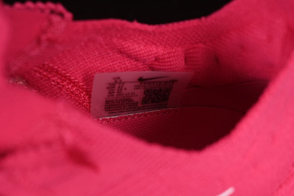 Close-up of the inner shoe label; small printed details are not fully legible.