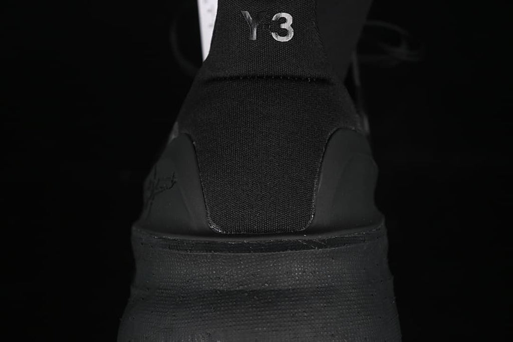 Rear view showing the Y-3 heel tab and sculpted heel