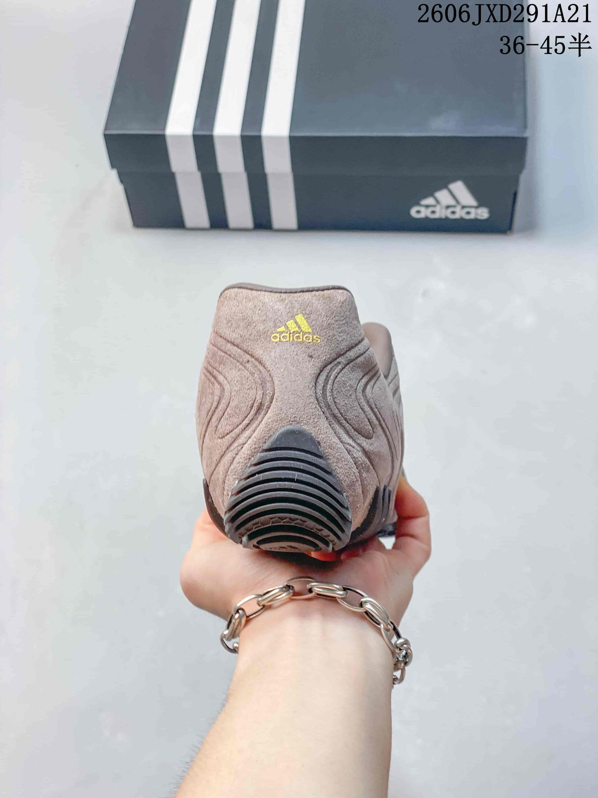 Rear view showing stitched heel details and outsole