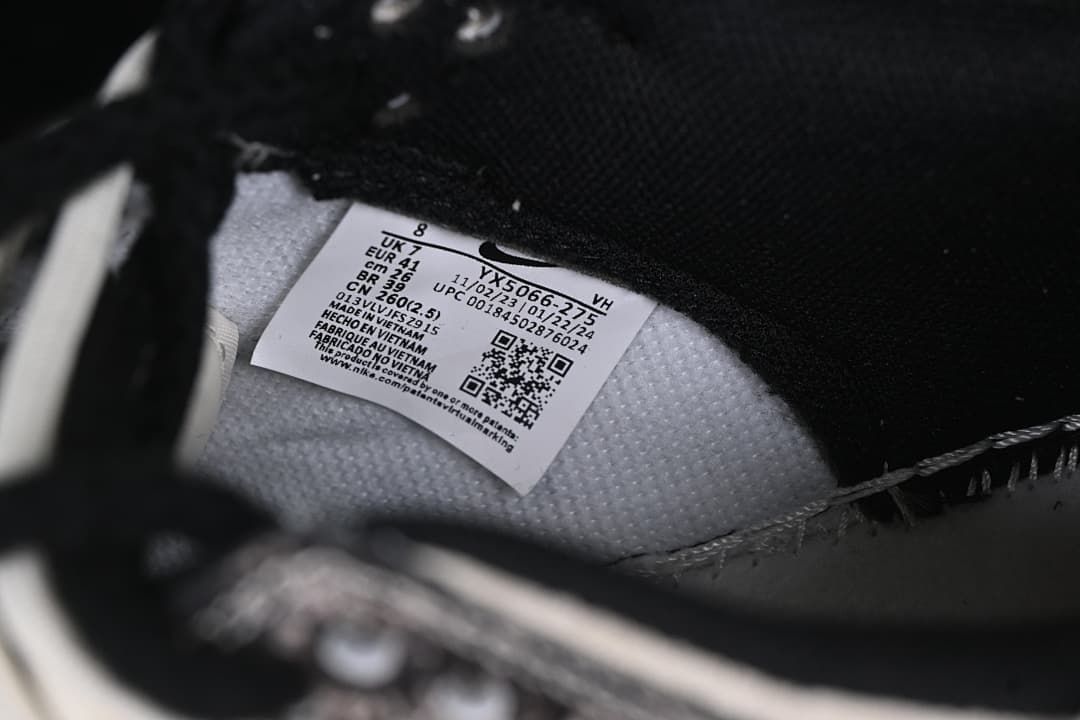 Inside size label showing UK 8 and EU 41