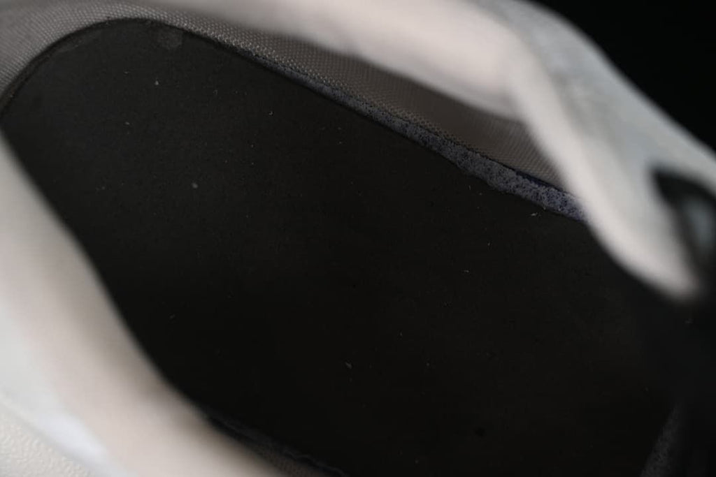 Close-up of the sneaker's dark interior lining