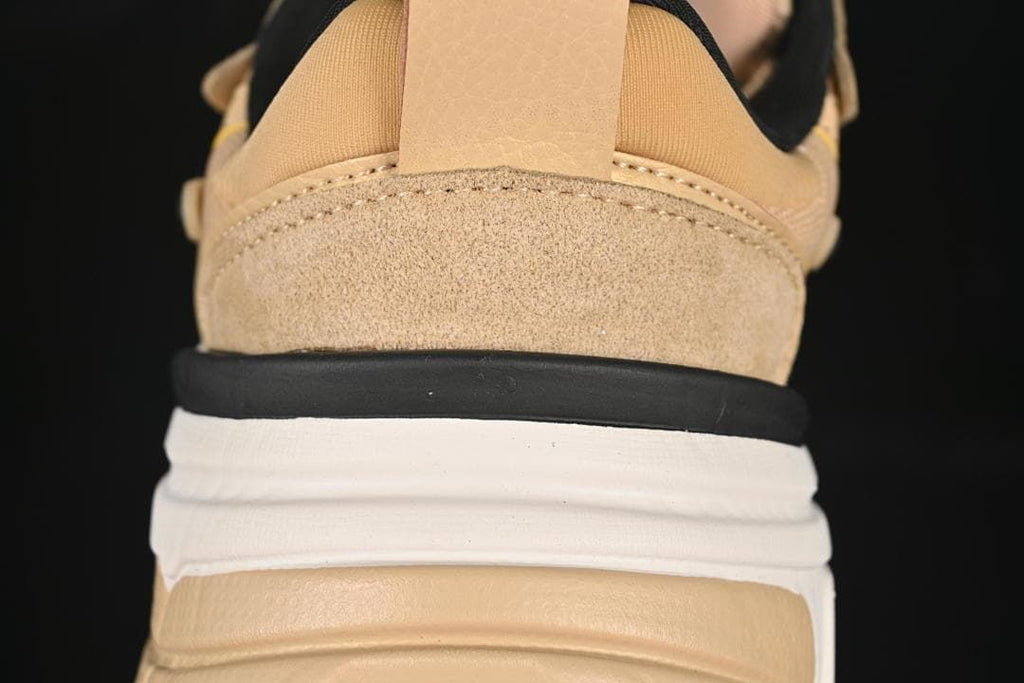 Rear close-up showing layered heel and sole details