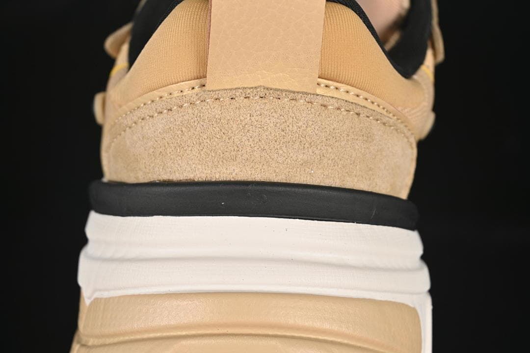 Rear close-up showing layered heel and sole details