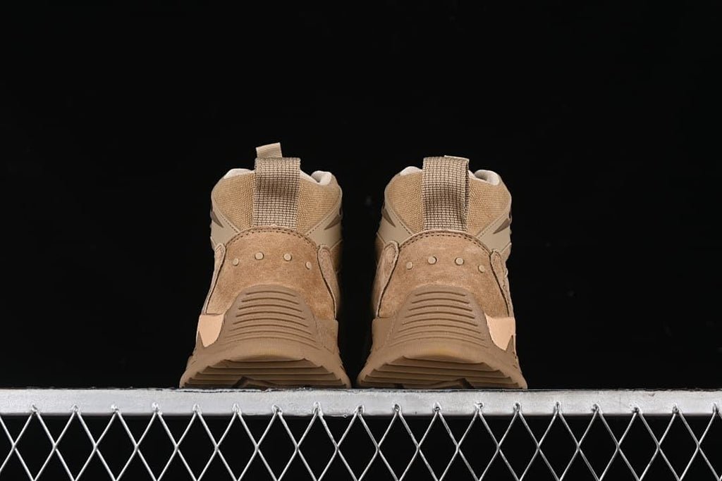 Rear view of the pair showing heel panels and outsole design.