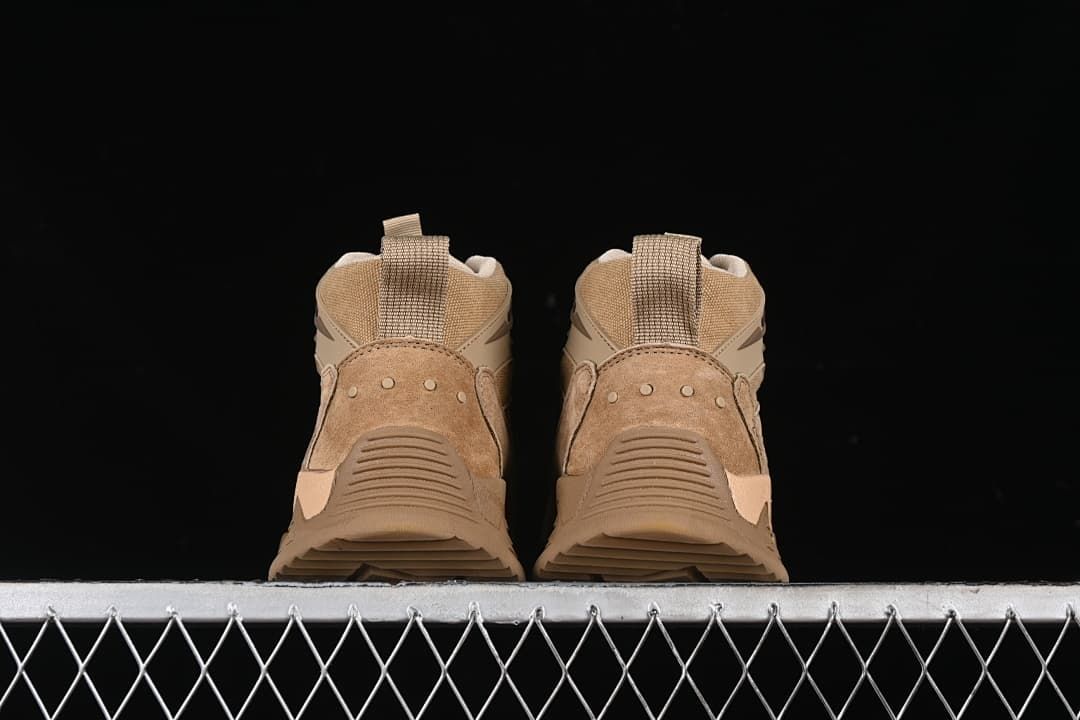 Rear view of the pair showing heel panels and outsole design.