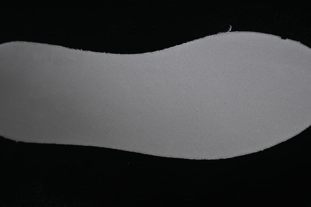 Close-up of a plain shoe insert