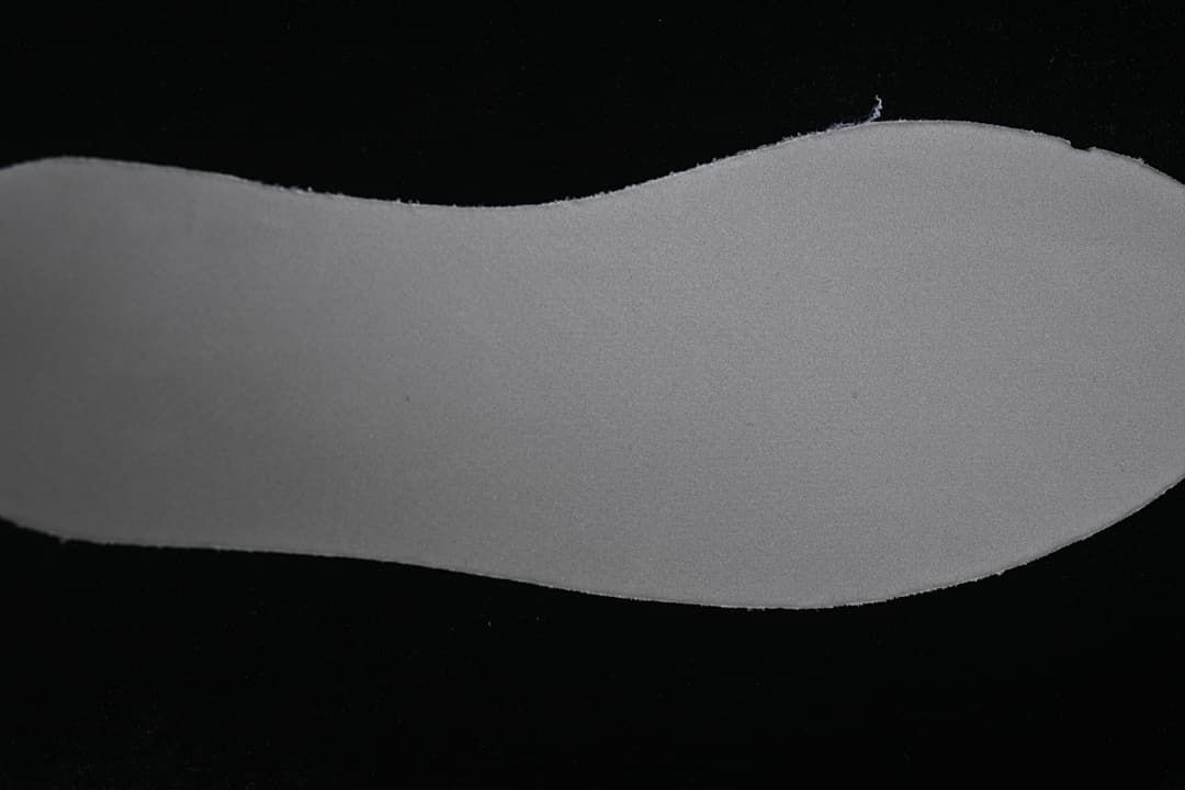 Close-up of a plain shoe insert