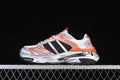 Side view of the white, silver, black, and orange adidas XLG Storm Edge sneaker