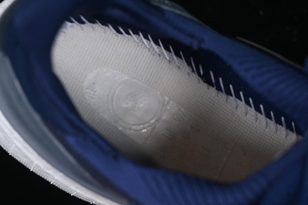 Interior view of the shoe lining and footbed.