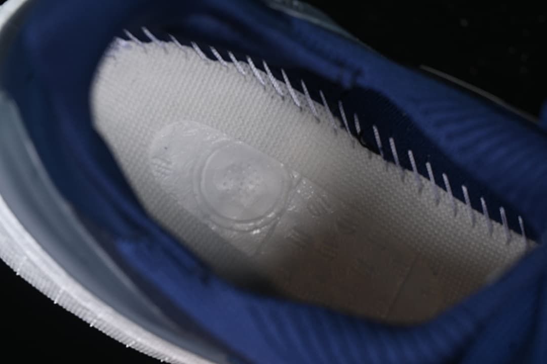 Interior view of the shoe lining and footbed.