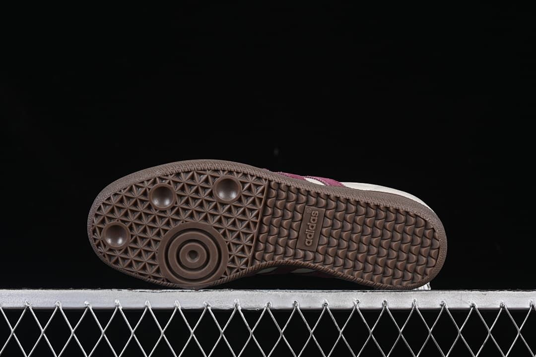 Underside view showing the brown outsole and patterned tread.