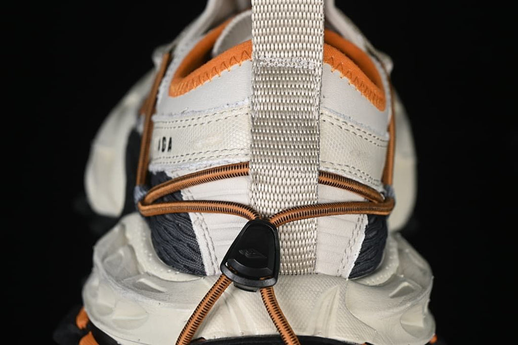 Rear view showing the heel pull tab and cord detailing