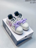 Pair of white MLB Chunky Liner sneakers with lavender accents and contrasting dark details