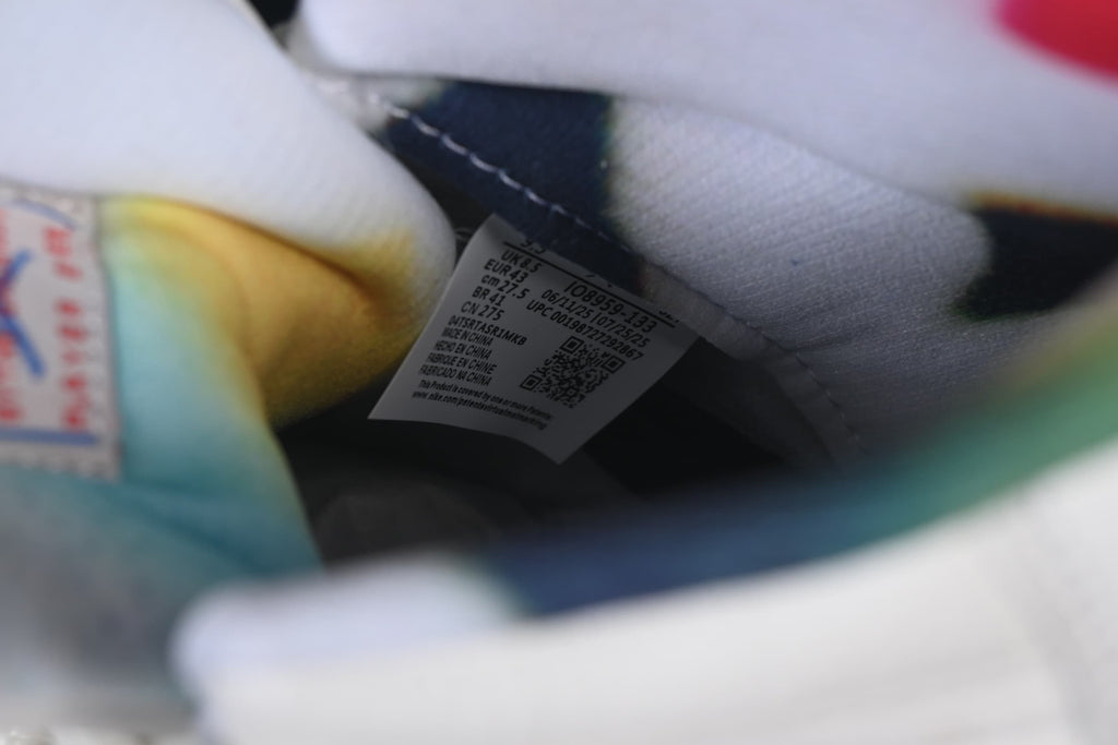Interior size label photographed inside the sneaker.