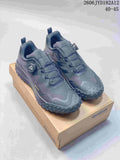 Pair of charcoal Reebok Workout Plus RC 3.0 sneakers on a Reebok Classic box.
