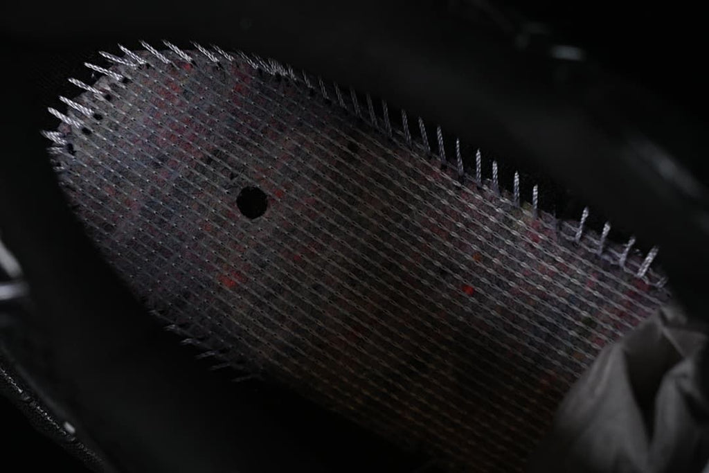 Close-up of the sneaker's textured underside